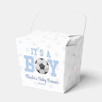 Das ist ein Junge! Blue Soccer Ball Baby Dusche