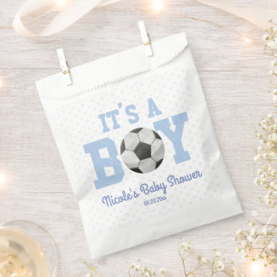 Das ist ein Junge! Blue Soccer Ball Baby Dusche Geschenktütchen