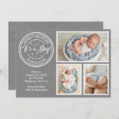 Das ist ein Junge! Briefmarken Ankündigung (Vorne/Hinten)