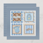 Das ist ein Junge! Einladungen für Babydusche (Vorne/Hinten)