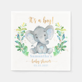 Das ist ein Junge! Elephant Baby Shower Napkins Serviette