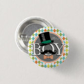 Das ist ein Junge! Farbenfrohe Raute Button (Vorne & Hinten)
