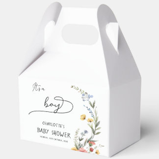Das ist ein Junge! Farbige Wildblume Kinderdusche Geschenkschachtel