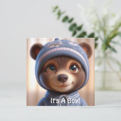 Das ist ein Junge! Flache Ankündigungskarte Ankündigung (Stehend Vorderseite)