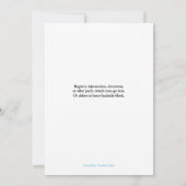 Das ist ein Junge! Funny Blue Owl Babydusche Einla Einladung (Rückseite)