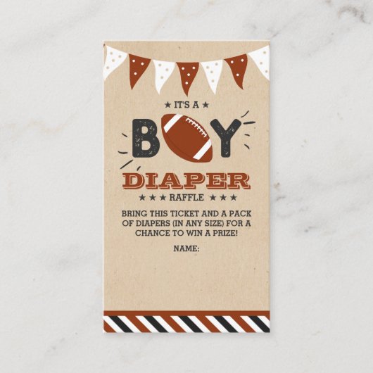 Das ist ein Junge! Fußball-Baby-Duschdusche Windel Begleitkarte (Vorderseite)