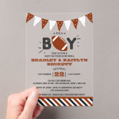 Das ist ein Junge! Fußball-Kinderdusche Acryleinladungen (Insitu (Handheld))