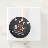 Das ist ein Junge! Fußball-Kinderdusche Geschenkanhänger (Beispiel)