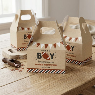 Das ist ein Junge! Fußball-Kinderdusche Geschenkschachtel