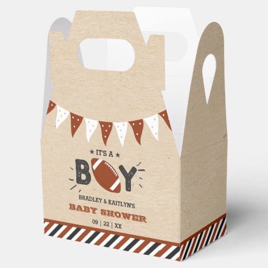 Das ist ein Junge! Fußball-Kinderdusche Geschenkschachtel (Geöffnet)