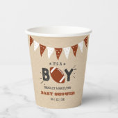 Das ist ein Junge! Fußball-Kinderdusche Pappbecher (Vorderseite)