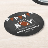 Das ist ein Junge! Fußball-Kinderdusche Runder Pappuntersetzer (Angewinkelt)