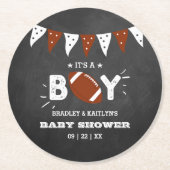 Das ist ein Junge! Fußball-Kinderdusche Runder Pappuntersetzer (Vorderseite)