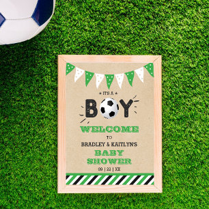 Das ist ein Junge! Fußball-Thema Baby-Dusche Willk Poster