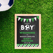 Das ist ein Junge! Fußball-Thema Baby-Dusche Willk Poster