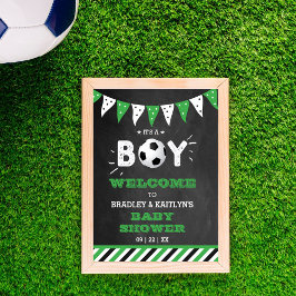 Das ist ein Junge! Fußball-Thema Baby-Dusche Willk Poster