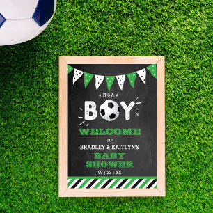 Das ist ein Junge! Fußball-Thema Baby-Dusche Willk Poster