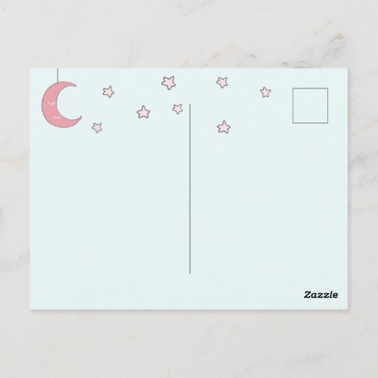 Das ist ein Junge! Glückwunsch - Niedliche Kaninch Postkarte (Rückseite)