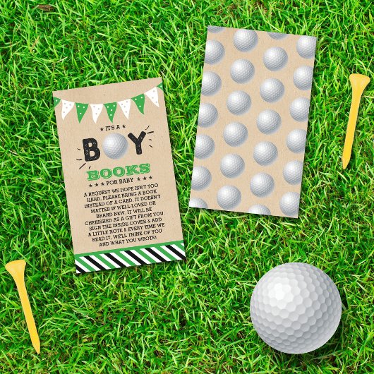 Das ist ein Junge! Golf Themed Baby Dusche Buchung Begleitkarte