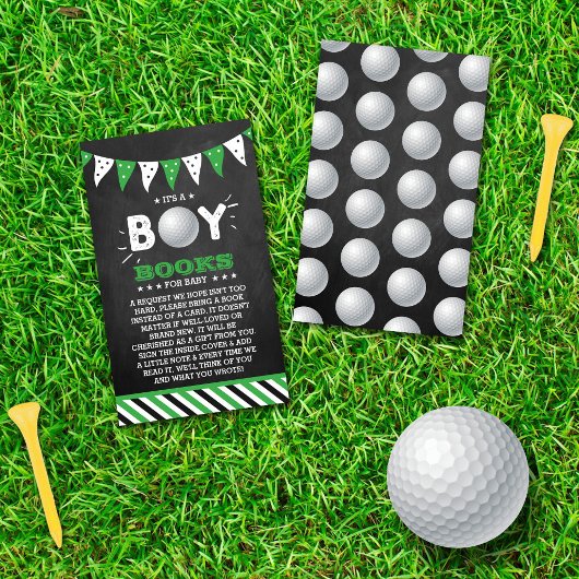 Das ist ein Junge! Golf Themed Baby Dusche Buchung Begleitkarte