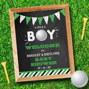 Das ist ein Junge! Golf Themed Baby Dusche Willkom Poster