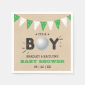 Das ist ein Junge! Golf Themed Co-Babydusche Serviette (Vorderseite)