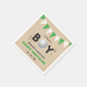 Das ist ein Junge! Golf Themed Co-Babydusche Serviette (Ecke)
