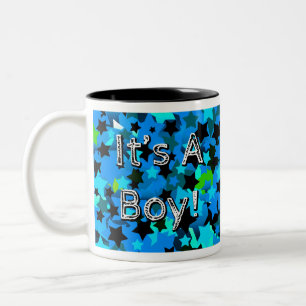 Das ist ein Junge! Light Blue Stars Zweifarbige Tasse