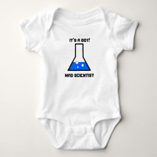 Das ist ein Junge! Mad Scientist Baby Strampler