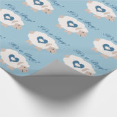 Das ist ein Junge! Mama Sheep Geschenkpapier (Ecke)