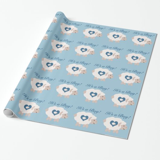 Das ist ein Junge! Mama Sheep Geschenkpapier (Ungerollt)