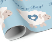 Das ist ein Junge! Mama Sheep Geschenkpapier (Rolleneckpunkt)