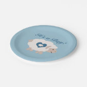 Das ist ein Junge! Mama Sheep Pappteller (Schrägansicht)