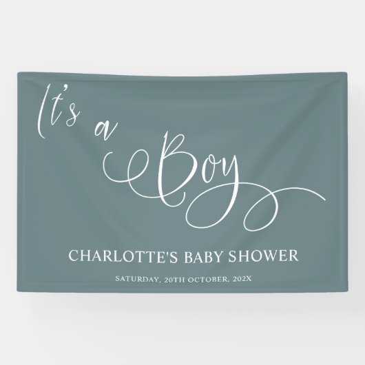 Das ist ein Junge! Moderne Minimal Calligraphy Bab Banner (Horizontal)