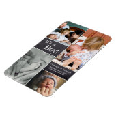Das ist ein Junge! Multi Foto Collage Second Baby Magnet (Linke Seite)