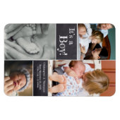Das ist ein Junge! Multi Foto Collage Second Baby Magnet (Horizontal)