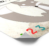 Das ist ein Junge! Neuer Babystatus Niedlich Fox Poster (Ecke)