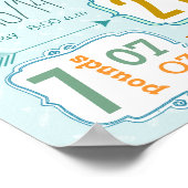 Das ist ein Junge! Neues Baby Stats Niedlich Arrow Poster (Ecke)