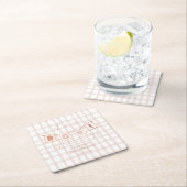 Das ist ein Junge! Niedlich Brown Gingham Notedry Rechteckiger Pappuntersetzer (Vor Ort)