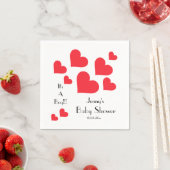 Das ist ein Junge!!! - Niedliche Red Hearts Custom Serviette (Beispiel)