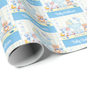 Das ist ein Junge! Niedlicher Teddy mit dem Vor- o Geschenkpapier (Rolleneckpunkt)