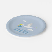 Das ist ein Junge! Pappteller (Schrägansicht)