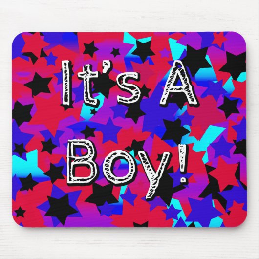 Das ist ein Junge! Party Stars Mousepad (Vorne)