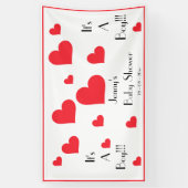 Das ist ein Junge! Personalisierte Niedlich Hearts Banner (Vertikal)