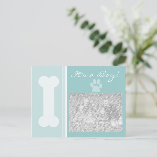 Das ist ein Junge! Postkarte (Stehend Vorderseite)