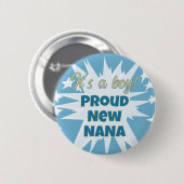 Das ist ein Junge! Proud Nana Button (Vorne & Hinten)