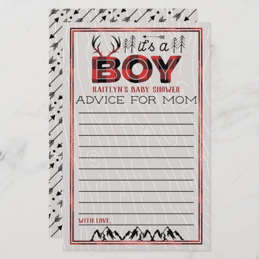 Das ist ein Junge! Rustikale Karierte Lumberjack B (Vorne/Hinten)