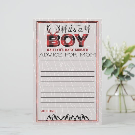 Das ist ein Junge! Rustikale Karierte Lumberjack B (Stehend Vorderseite)