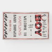 Das ist ein Junge! Rustikale Karierte Lumberjack B Banner (Horizontal)