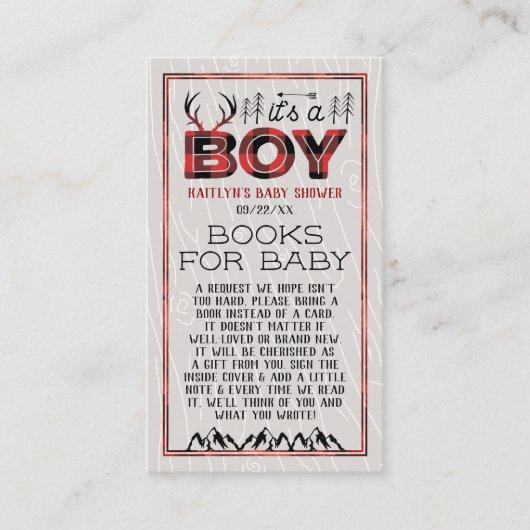 Das ist ein Junge! Rustikale Karierte Lumberjack B Begleitkarte (Vorderseite)